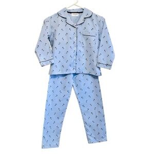Mud Kingdom Kids Boys M Blue Kids Pajama Set with Nautical Print Sz 8-10 (140)